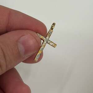 Vintage gold plated small cross
